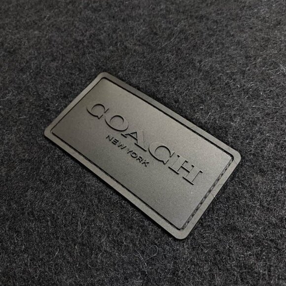 Coach CU815 Muffler with Rubber Patch in Black, Alpaca+Polymide - Picture 3 of 5